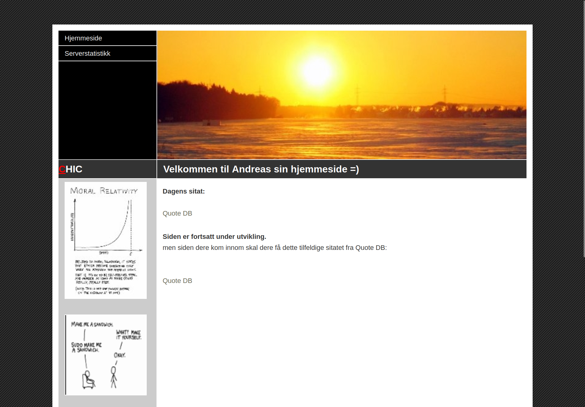 Screenshot of my second web page